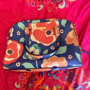 Kate spade navy floral handbag